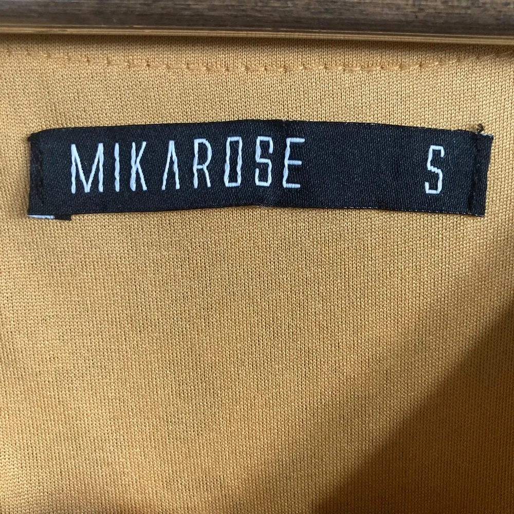 MIKAROSE V-neck Prairie Maxi Slit Front Dress Goldenrod Floral Print - Picture 8 of 10